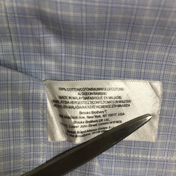 Brooks Brothers Men Gingham Dress Shirt Non Iron - Picture 4 of 5